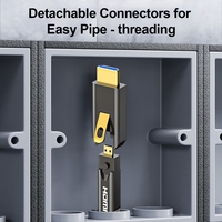 Cable AOC de Fibra Óptica HDMI 2.1 8K con Conector de Aleación de Zinc, Cable de Grado de Ingeniería para Extracción por Conducto, para Sistemas de Audio y Video Profesionales, Vigilancia y Monitoreo