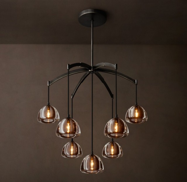 Customized Hotel Project Wall Light Bronze Brass Luxury Design Glass Wall Lamps