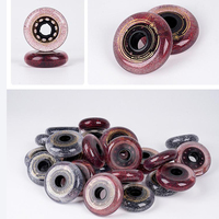 Roues de Patins à Roulettes en Ligne 72mm 76mm 80mm en Caoutchouc PU, Dureté et Taille Personnalisables, Roues de Hockey à Rebond Élevé