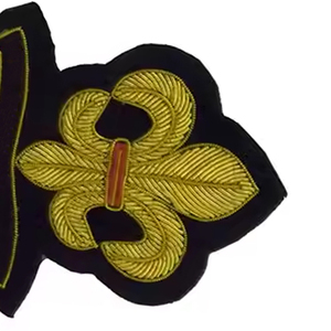 Customized Embroidered Safety <b>Pin</b> <b>Sew</b>-On High Quality Bullion Wire Badges Top Quality Custom Size Soft Fabric Bullion Wire - Product Image 6