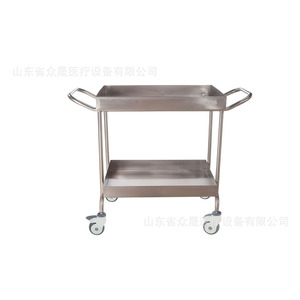 Carrito de Acero Inoxidable para Hospitales, 1200x530x940mm, 2 Niveles, Ruedas Silenciosas, Carro Médico - Product Image 1