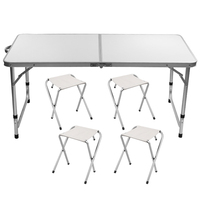 Chaises de table pliantes extérieures de plage en alliage d'aluminium Feistel Table pliante de camping de pique-nique pliable