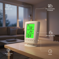 Thermostat électronique numérique programmable pour chauffage intérieur, régulateur de température ambiante, en promotion