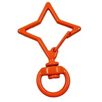 Breloques étoiles style coréen, colorées et peintes, porte-clés avec fermoir mousqueton en alliage de zinc, accessoires de bijoux faits main DIY