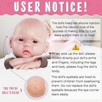 17.5 pouces Full Body Silicone Baby Doll Chauve Réel Réaliste Reborn Poupées pour DIY Lovers Collectionneurs