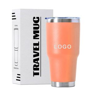 Gobelet isotherme personnalisé de 30 oz à double paroi en acier inoxydable, tasse à café et à eau à prix abordable, tasses de voyage pour voiture de 30 oz avec couvercle - Product Image 1