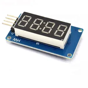 Módulo de pantalla LED TM1637, 7 segmentos, 4 Bits, reloj de 0,36 pulgadas, tubo Digital de ánode rojo, paquete de placa controladora de cuatro Serial