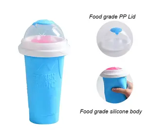 Einzigartiges Design Kühlschrank Kühlung Gefrier becher rasierte Eismaschine wieder verwendbare Squeeze Slush Tasse