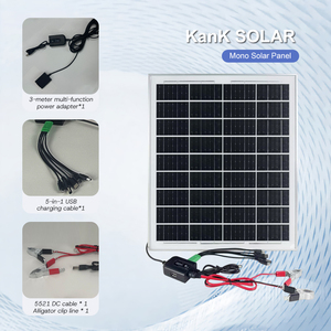 Panel Solar de Carga de 20W, Tamaño Mini 360*430mm, con Doble Puerto USB DC y Clip de Cocodrilo para Cargar Dispositivos Electrónicos Diarios - Product Image 6