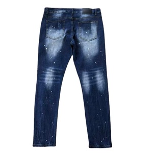 <span class=keywords><strong>Jeans</strong></span> da <span class=keywords><strong>Uomo</strong></span> <span class=keywords><strong>Slim</strong></span> Fit a Gamba Larga, Stile Vintage, <span class=keywords><strong>Vita</strong></span> Alta, Strappati, Effetto Invecchiato, Ricamati, Streetwear - Product Image 2