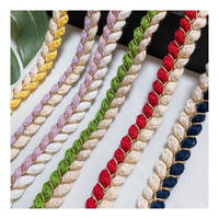 1.5cm de large bricolage vêtements Textile couleur or tressé bord reliure dentelle artisanat vêtements couture Gimp cordon dentelle garnitures