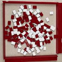 Jeu de Mahjong Américain Thème Cola Vintage en Acrylique avec Pions Design Bouchon de Bouteille Ours Polaire – Cadeau Idéal pour Soirée Jeu