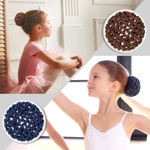 <span class=keywords><strong>Ballet</strong></span> Crochet Hair Bun Covers Net Invisible Knit Mesh Hair Net Hecho a mano Elástico Hairnet Holders Scrunchies Maker Snoods - Product Image 2