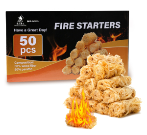 Wood Wool Fire Starters 100%All Natural <strong>Firestarters</strong> Easy Burn Fire and Charcoal Food Safe Fire Starter for <strong>BBQ</strong>&amp; Fireplace - Product Image 1