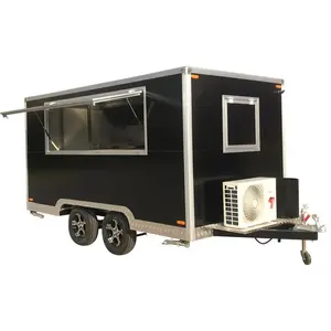 2023 drivable crepe trailer food truck cafe for sale transport trailer with full kitchen fully court equipped appliances