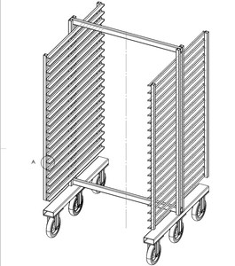 Chariot à support Chariot à plateau de cuisson commercial pour fours - Product Image 1