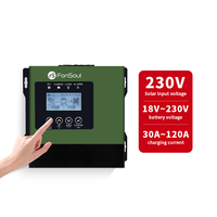 Contrôleur solaire intelligent Fonsoul FS-D69, alimentation d'usine, 120A, VOC 25V-230V, charge et décharge, MPPT, écran LCD, reconnaissance