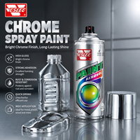 Peinture aérosol à séchage rapide, finition métallique, effet chrome, pour métal/plastique/automobile et bricolage