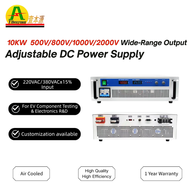Yibenyuan IDEALPLUSING High-Voltage 250V 400V 500VDC 20A 10kW DC Power Supply for EV Component Testing and Power Electronics R&D