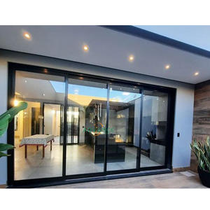 Véranda en aluminium personnalisée porte coulissante double verre trempé fenêtres et portes avec rail porte coulissante à vendre - Product Image 4