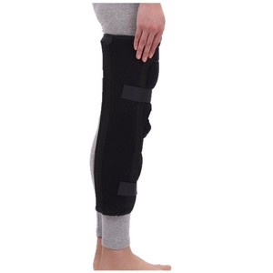 Attelle de genou taille L en TPE avec tiges en acier et fermeture auto-agrippante pour soutien post-chirurgical et équipement de rééducation - Product Image 3