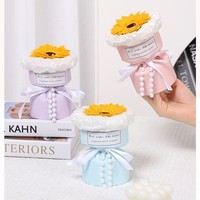 Grenz überschreitende kreative Geschenke zum Frauentag Kleine duftende Sonnenblumen sträuße für Lehrer Mitarbeiter Festliches Weihnachts-Halloween