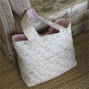 100% coton <span class=keywords><strong>grand</strong></span> <span class=keywords><strong>sac</strong></span> de plage doux rose clair Floral bagages Vintage <span class=keywords><strong>sac</strong></span> fourre-tout en coton <span class=keywords><strong>matelassé</strong></span> avec poche extérieure - Product Image 3