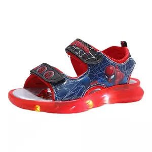 Rouge Spider-man garçons éclairage <span class=keywords><strong>sandales</strong></span> 2024 nouveau dessin animé mode enfants chaussures d'été bébé garçon sport sandale - Product Image 5