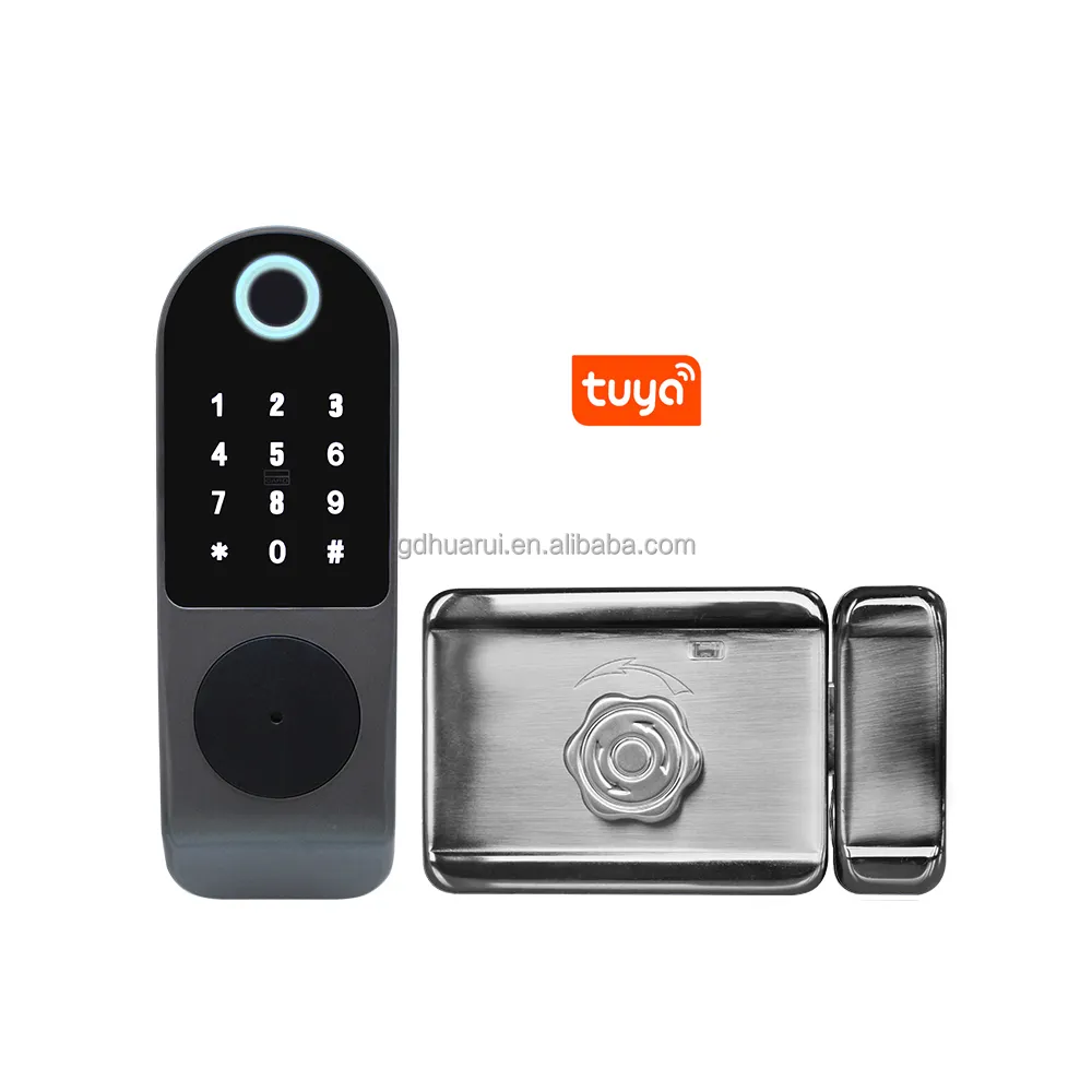 Huarui Tuya Chống Nước Thông Minh Khóa Cửa TTLock WiFi Vân Tay Home Lever Gate Locker