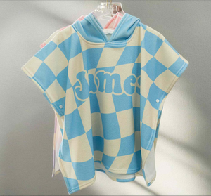 Serviette personnalisée Poncho pour enfants Serviette <span class=keywords><strong>de</strong></span> plage à capuche pour filles, Surf Poncho Swim Changing Robe Fille à capuche Serviette <span class=keywords><strong>de</strong></span> <span class=keywords><strong>bain</strong></span> pour garçons - Product Image 2
