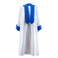 Robes de chœur à manches ouvertes à nervures bleues personnalisées avec logo brodé Vêtements