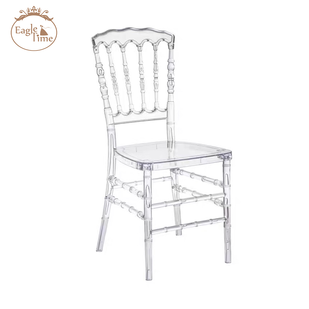 Vente en gros Chaise de mariage transparente en acrylique pour événement, dîner, vente en plastique acrylique, chiavari, limpide