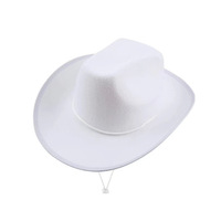 Chapeau de cowboy en feutre de carnaval à la mode pour hommes et femmes Fedora à bord de rouleau promotionnel Cowgirl Style occidental pour accessoire de fête