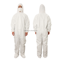 Combinaison jetable de combinaison de protection de travail non tissée microporeuse antistatique respirante avec le capot