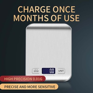 Hochpräzise tragbare 5kg/1g schwarze Küchen waage Multifunktion ale Lebensmittel waage 10kg Max. Gewicht Batterie - Product Image 5