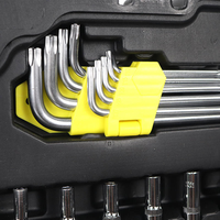 Kit d'outils de réparation mécanique automobile de 222 pièces avec un ensemble d'outils à main en acier au chrome-vanadium de 46 pièces pour l'entretien des véhicules