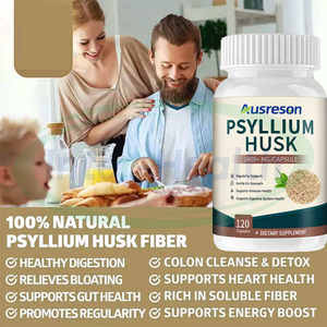 Cápsulas de Psyllium Husk OEM ASAP, Suplemento Herbal de Fibra, 500mg de Extracto de Psyllium Husk Orgánico, Cápsulas de Psyllium Husk a Granel - Product Image 2