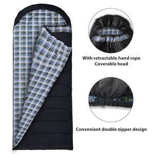 Saco de Dormir Impermeable para Acampar al Aire Libre en Invierno, con Relleno de Algodón Hueco y Forma de Tela de Poliéster, con Bolsa de Compresión - Product Image 3