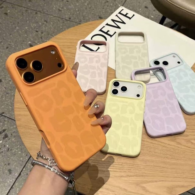 2026 New for 17 /16 Pro Max Protective case Skin-feel Full-coverage Large Cutouts Liquid Silicone Leopard-print Shockproof