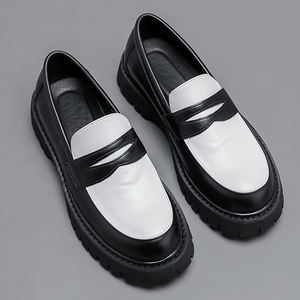 Zapatos de Cuero con Plataforma y Tacón Bajo para Hombre, Talla Grande, Estilo Retro, Casuales, a la Moda, para Jóvenes - Product Image 6