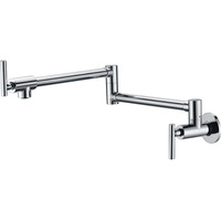 Robinet de cuisine thermostatique en acier inoxydable au design moderne avec douchette extractible, rotation à 360 degrés, fixation murale monotrou