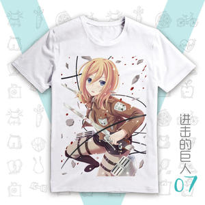 Attack on Titan Hombres Top Streetwear Camisetas hip hop rap manga corta <span class=keywords><strong>Anime</strong></span> Impreso Camiseta BLANCA - Product Image 2