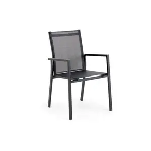 Modern Patio Balcony Outdoor Furniture Chair Metal Anti Rust Garden Cafe Dining Chair aluminum outdoor chair