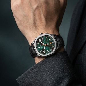 OEM ODM Custom Logo High end Men Distinctive Luxury Casual <b>Mechanical</b> <b>Watches</b> Genuine Leather Automatic <b>Watch</b> for Swiss - Product Image 3