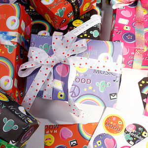 Vente en gros de rouleaux de mouchoirs d'anniversaire de haute qualité sourire visage emballage rouleau de papier d'emballage artisanat supérieur - Product Image 3