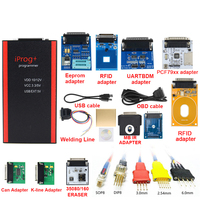 IPROG Pro V87 Kit Complet 11 Adaptateurs Programmeur de Clés ECU Iprog+Eeprom IMMO Radio Auto Réinitialisation Airbag Tableau de Bord PK DIGIPROG 3 Carprog
