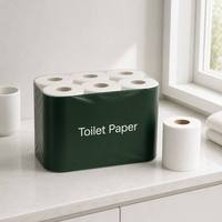 Papier toilette en vrac pour usage domestique, double couche, 6 rouleaux, en pâte vierge, doux, blanc, gaufré, avec logo personnalisé OEM
