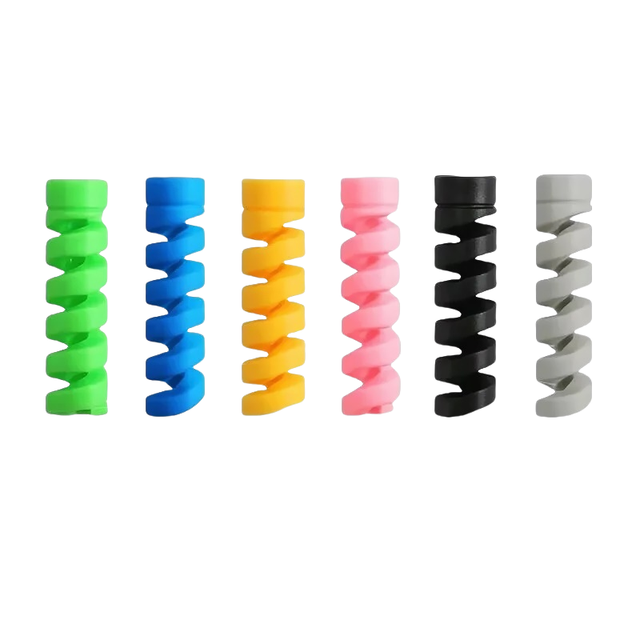 Cheap Wholesale Silicones Flexible Cable Protectors Mobile Phone Charging Data Line Wire Protective Cover Cases for Cables Gifts