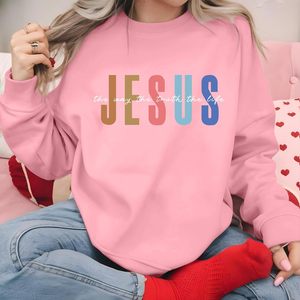 Sweat-shirt chrétien pour femme, Jésus, la voie, la vérité, la vie, pull à manches longues, foi religieuse, inspiration, verset biblique - Product Image 5