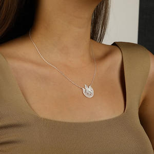 Custom <b>Islamic</b> Islam Muslim Arabic Calligraphy Stainless Steel Pendants <b>Jewelry</b> Necklaces for Women 2024 - Product Image 1